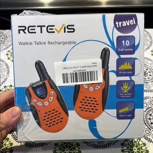 Orange Rechargeable Walkie Talkies - 2 Pack